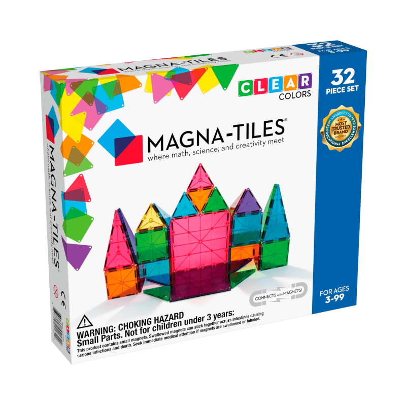 Magna-Tiles® Clear Colors 32-Piece Set